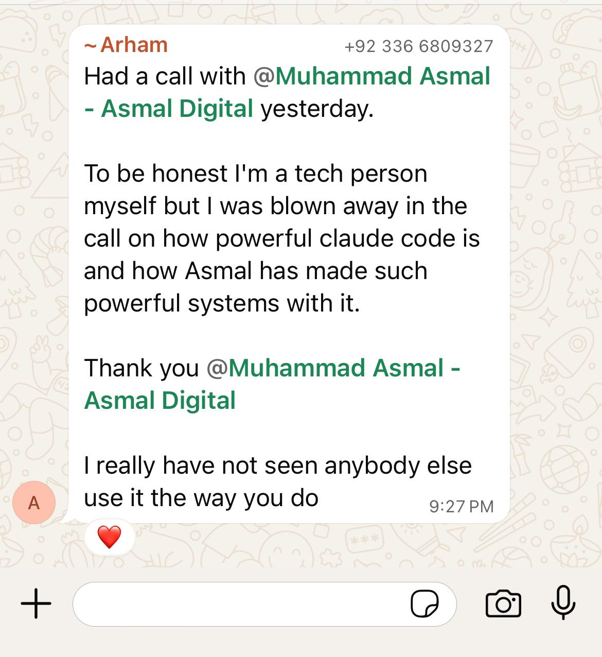 Arham WhatsApp