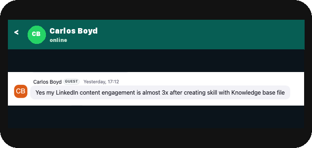 Carlos Boyd: LinkedIn engagement almost 3x