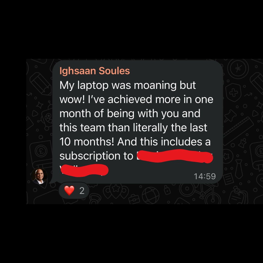 Ighsaan Soules: I've achieved more in one month of being with you and this team than literally the last 10 months