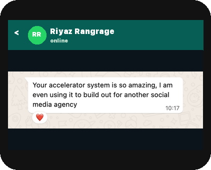 Riyaz Rangrage: Using it to build out for another agency